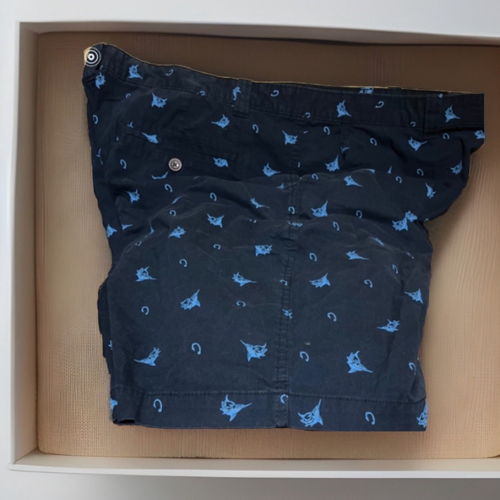Blue pattern design shorts